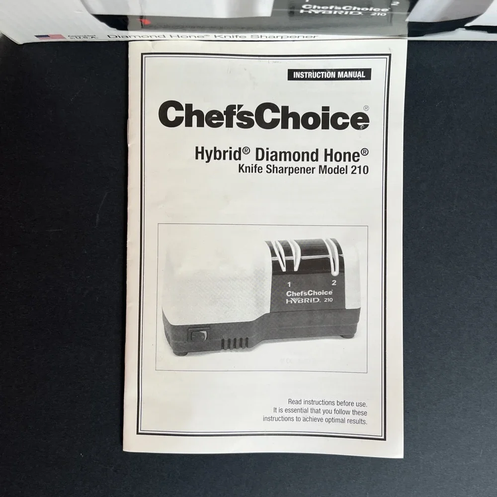 Chef'sChoice Hybrid 210 Electric Diamond Hone Knife Sharpener Model 210 EUC